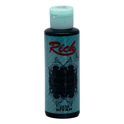 Rich Multi Surface Paint 2238 130ml Black